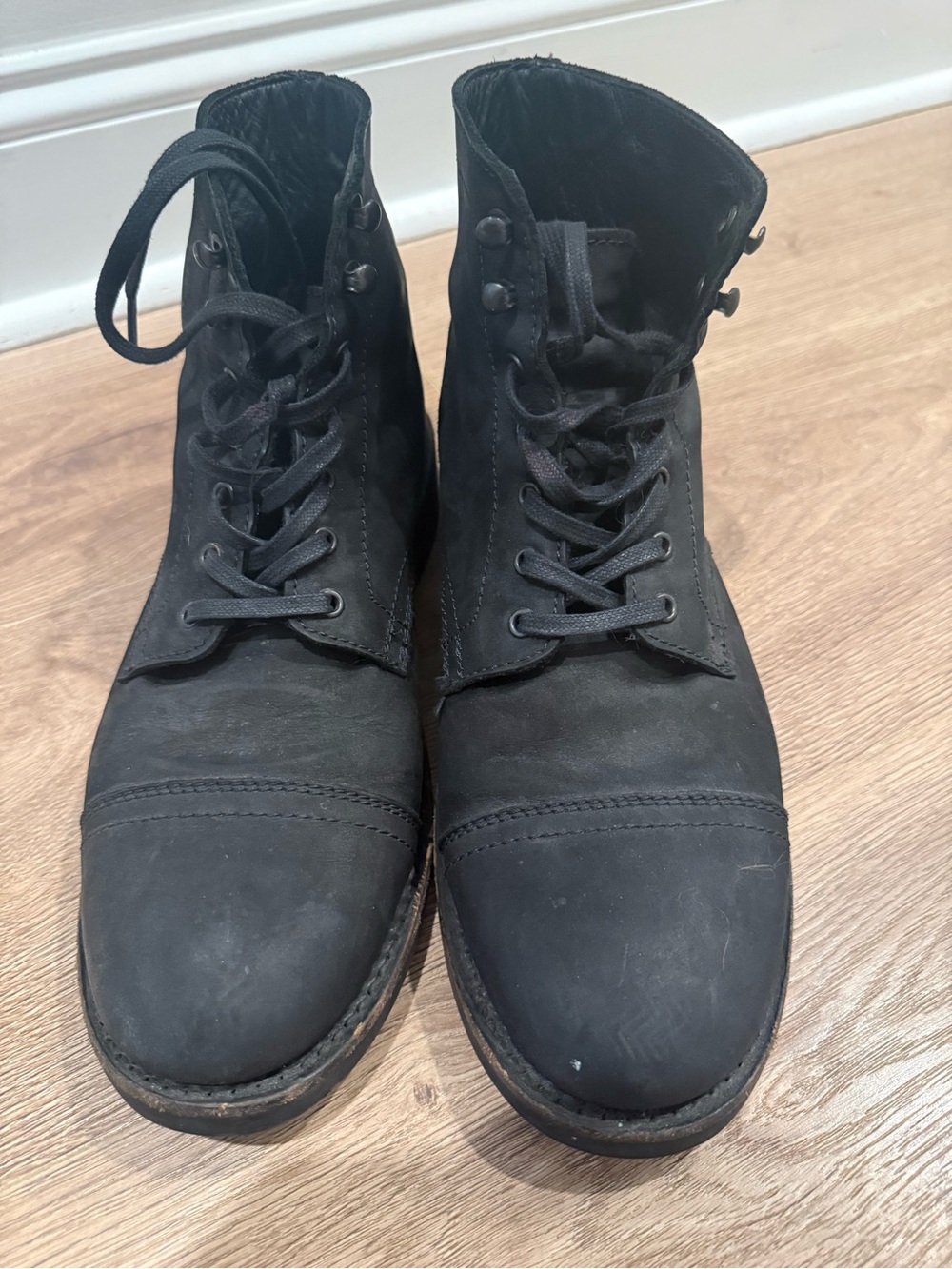 Thursday Boot Company Men's Black Lace-Up Cap-Toe Boots